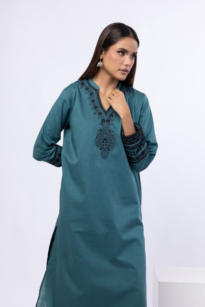 Embroidered | Crosshatch Poplin | Kurta | USD 12.50