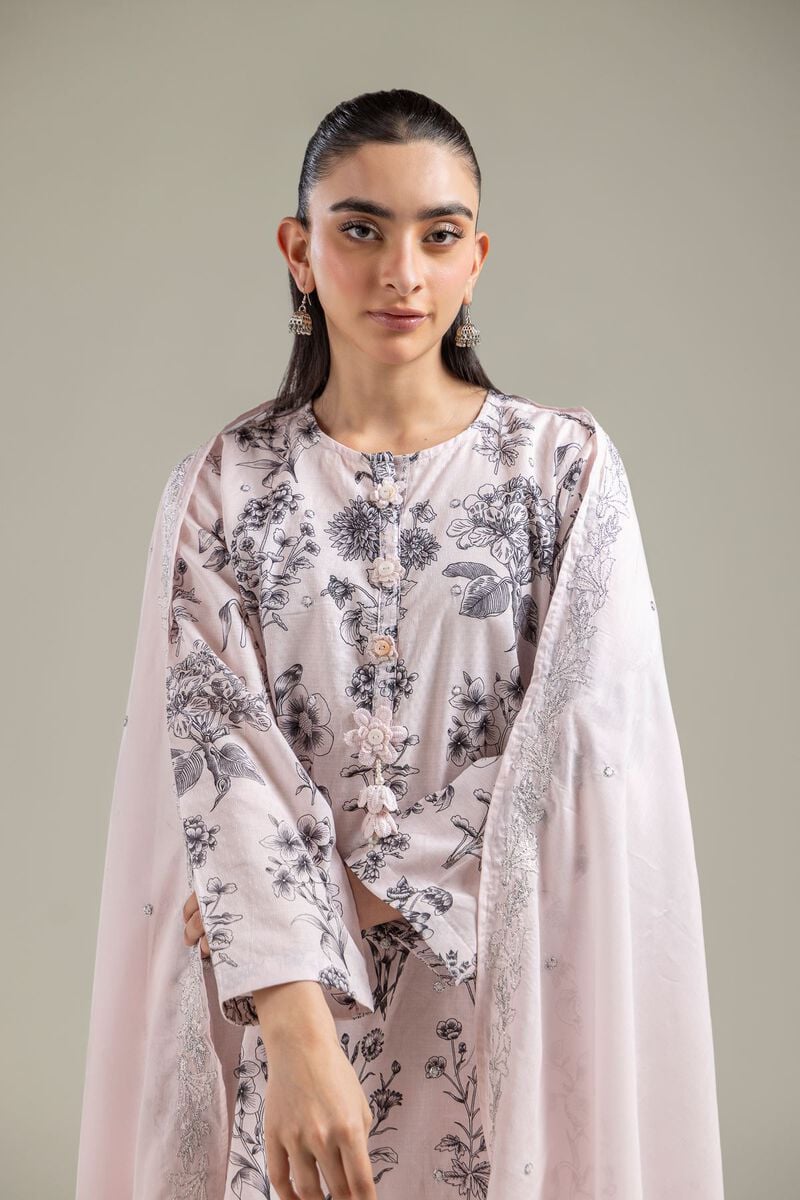 Embroidered | Lawn | Pink Lawn Dupatta | USD 30.00