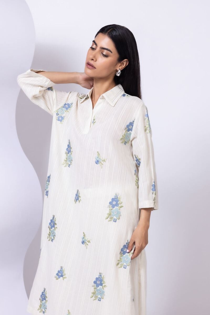 Embroidered | Leno | Kurta | USD 10.50