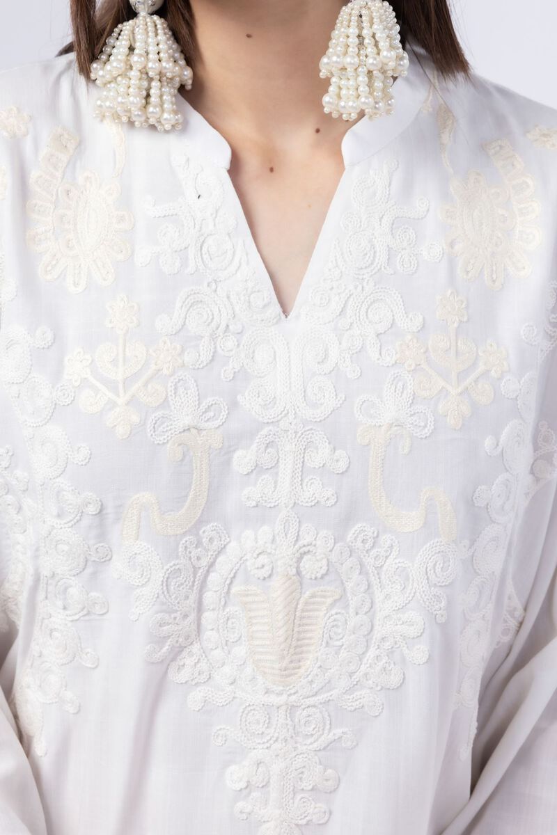 Embroidered | Crosshatch Raw Silk | Kurta | USD 22.50