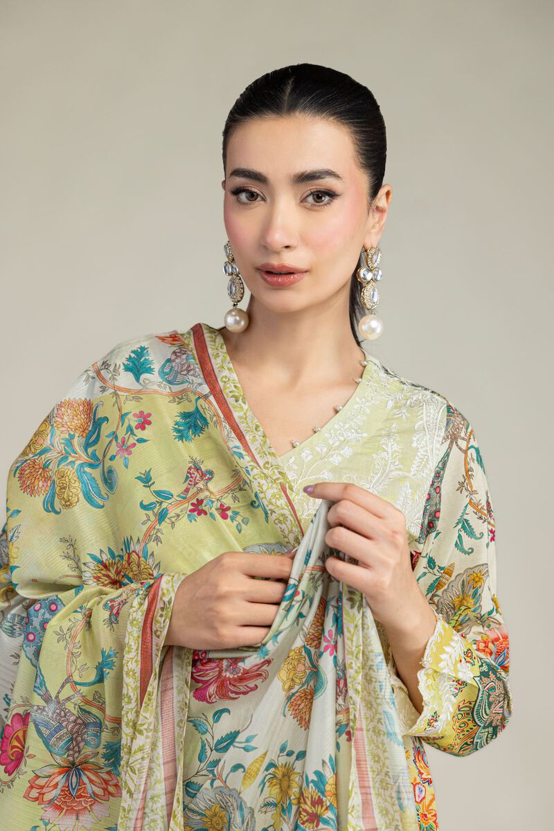 Embroidered | Polyester Silk | Silk Floral Dupatta | USD 30.00