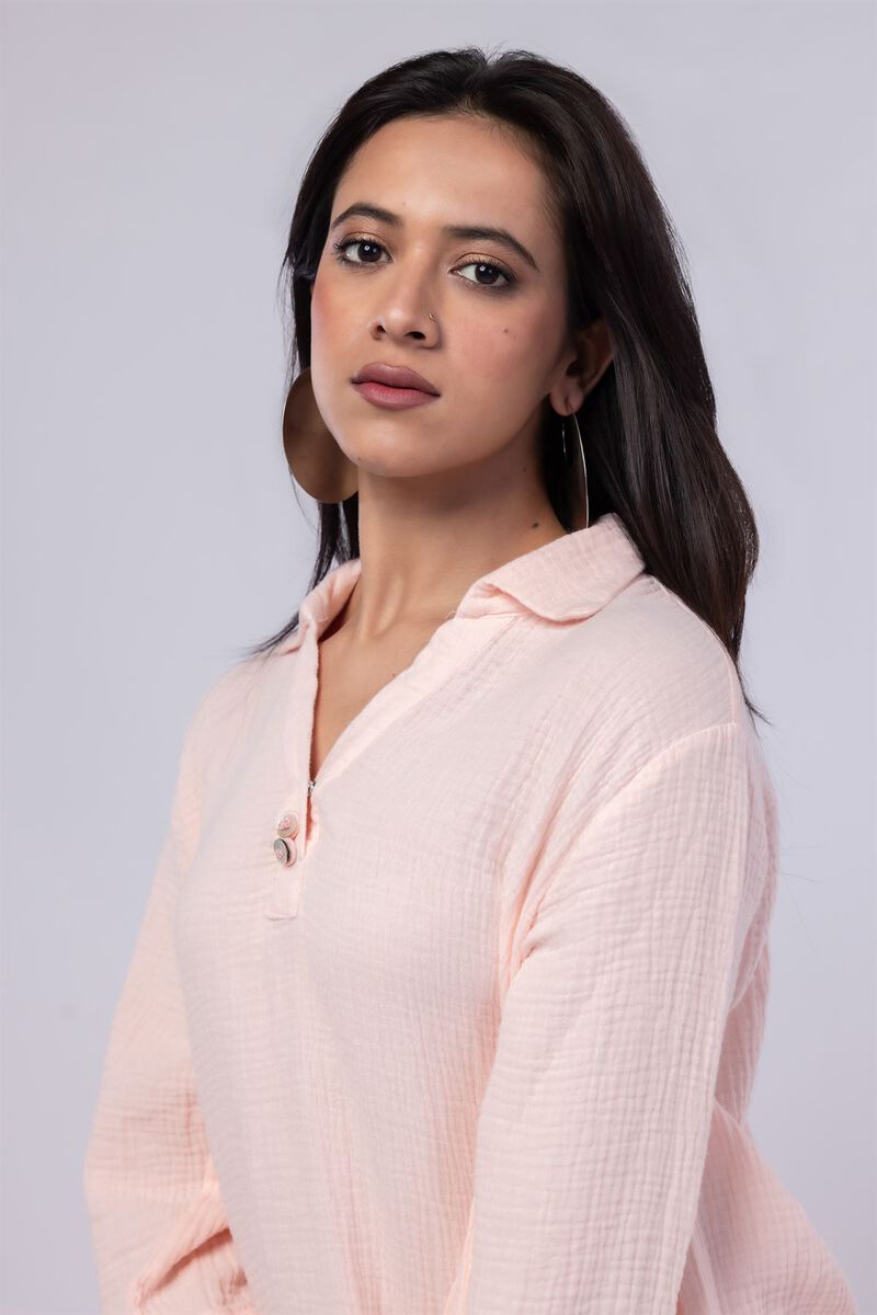 Dyed | Cheese Cloth | Kurta | USD 17.50