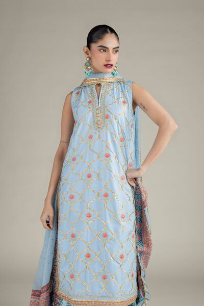 Embroidered | Raw Silk | Kurta | USD 50.00