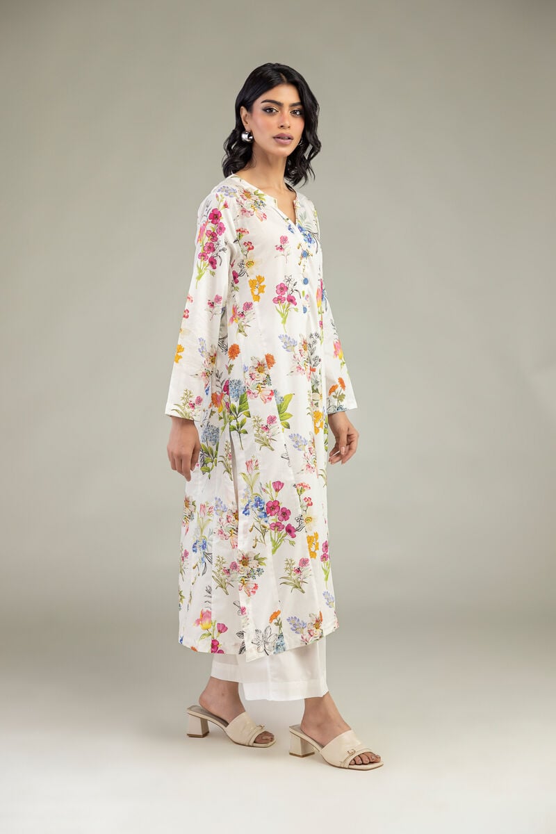 Embroidered | Cambric | Floral Longline Kurta | USD 30.00
