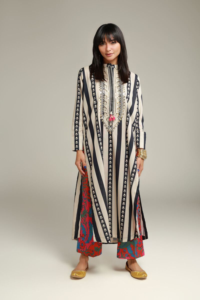 Embroidered | Cambric | Floral Cambric Kurta | USD 35.00