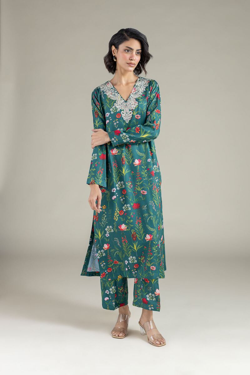 Embroidered | Marina | Floral Longline Kurta | USD 25.00