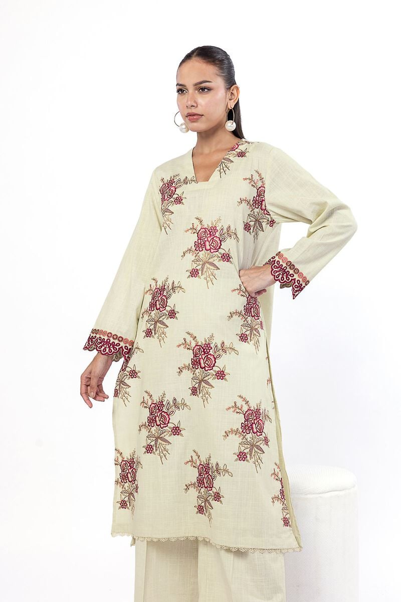 Embroidered | Crosshatch | Tailored 2 Piece | Top and Bottom | USD 45.00