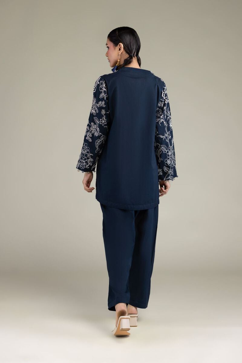 Embroidered | Cambric | Floral Threadwork Kurta | USD 40.00