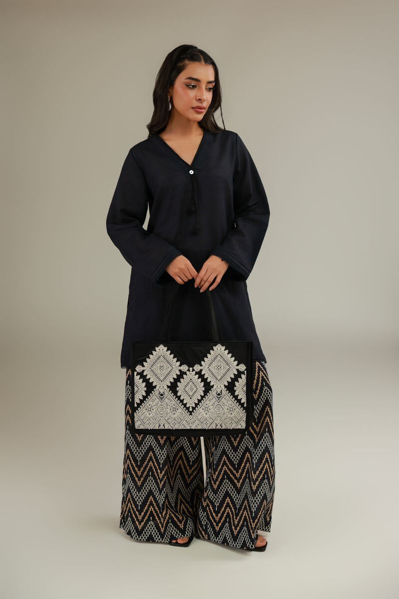 Printed | Textured Cotton | V-Neck Cotton Kurta | USD 25.00