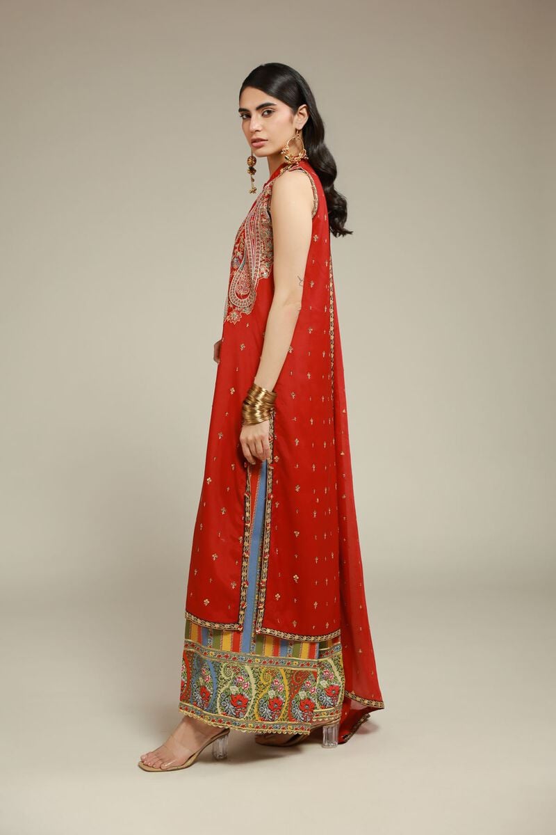 Embroidered | Raw Silk | 3 Piece Co-ord Set | USD 145.00