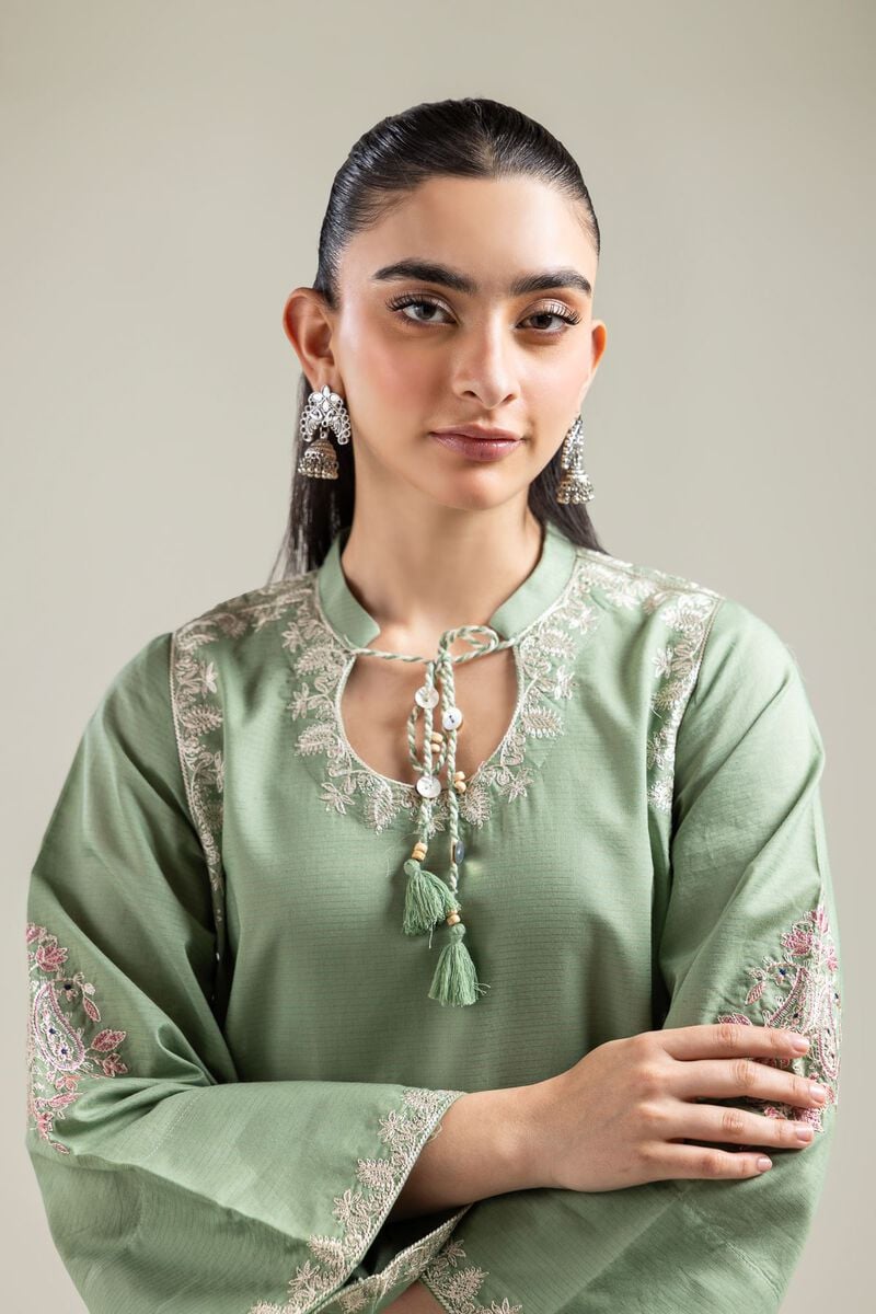 Embroidered | Mesuri | Floral Embroidered Kurta | USD 45.00