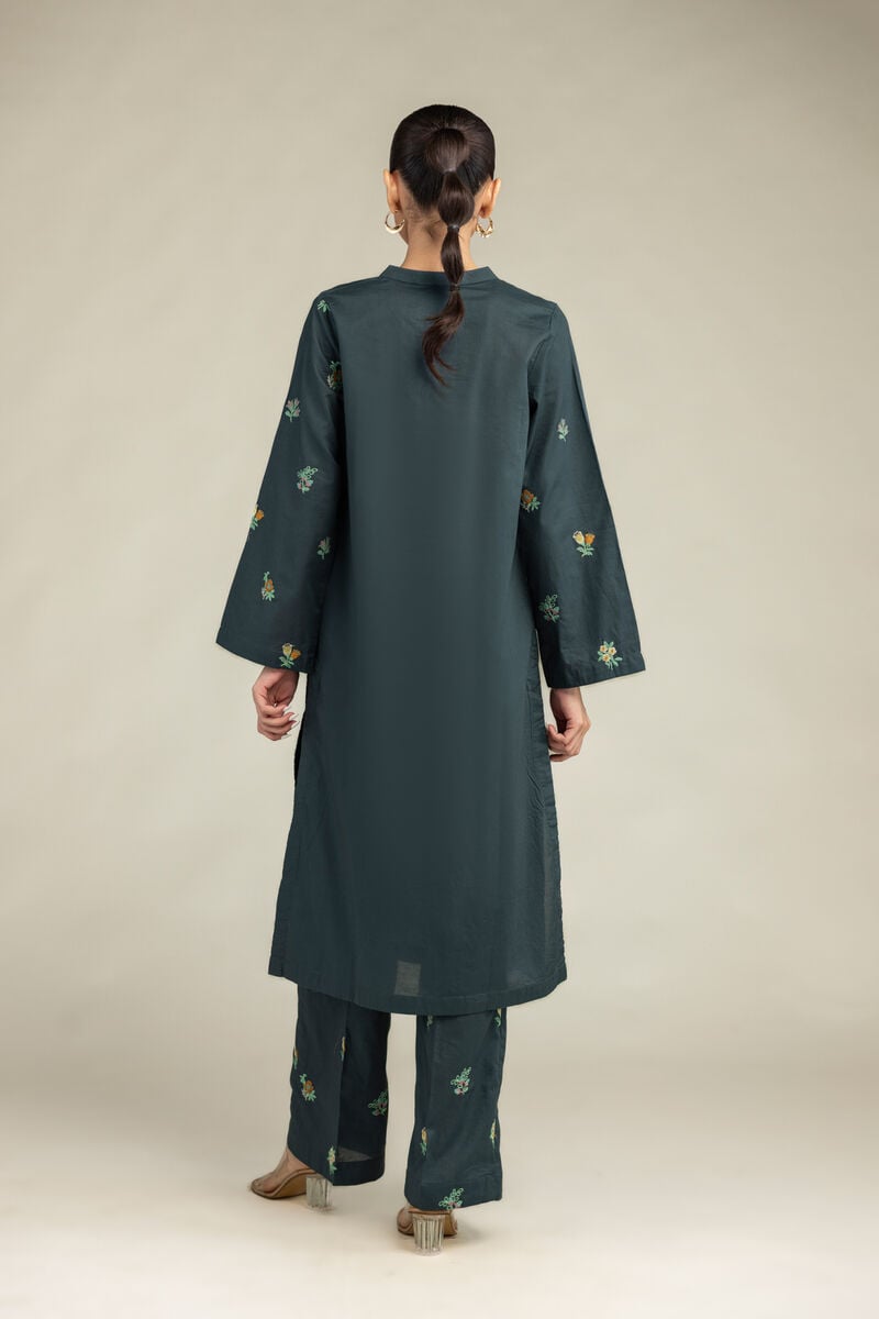 Embroidered | Cambric | Green Cambric Kurta | USD 45.00