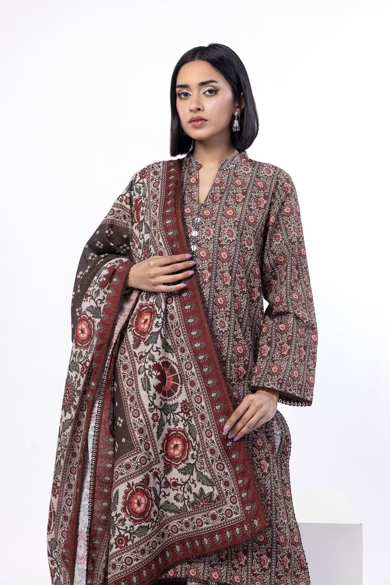 Printed | Textured Cotton | Tailored 3 Piece | USD 45.00