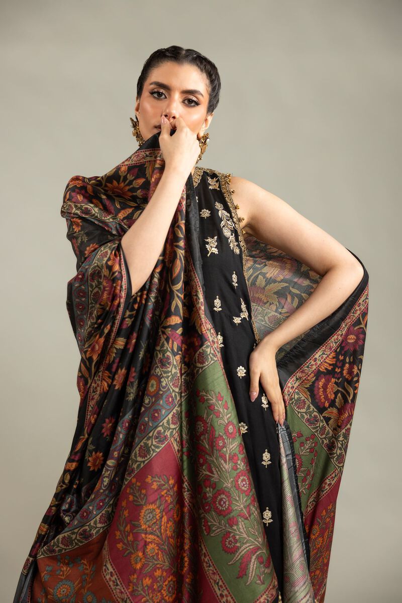 Embroidered | Raw Silk | 3-Piece Co-ord Set | USD 180.00