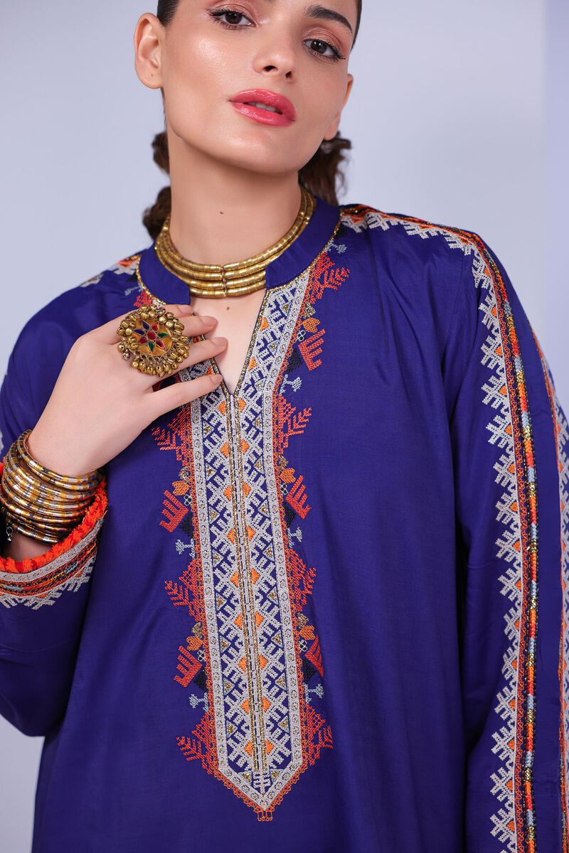 Embroidered | Russian Raw Silk | Kurta | USD 55.00