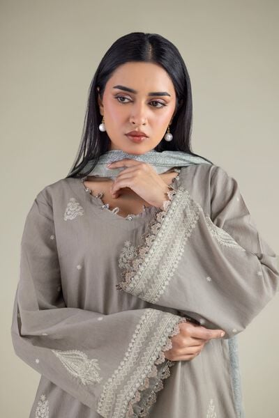 Embroidered | Cambric | Tailored Cambric Set | USD 80.00