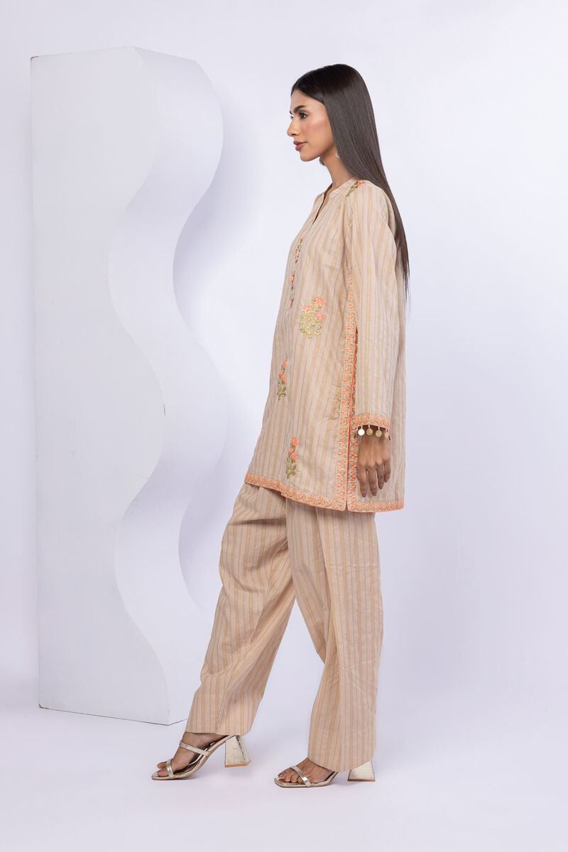 Embroidered | Lurex Stripes | Kurta | USD 20.00