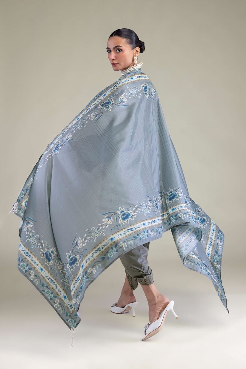 Embroidered | Polyester Silk | Floral Silk Dupatta | USD 30.00