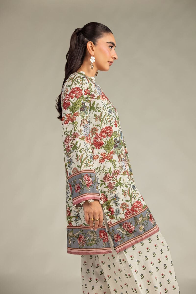 Printed | Raw Silk | Floral Short Kurta | USD 40.00