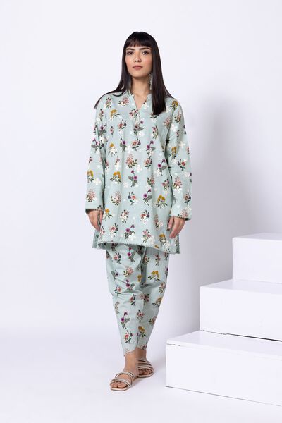Printed | Crosshatch Poplin | Pants | USD 6.00