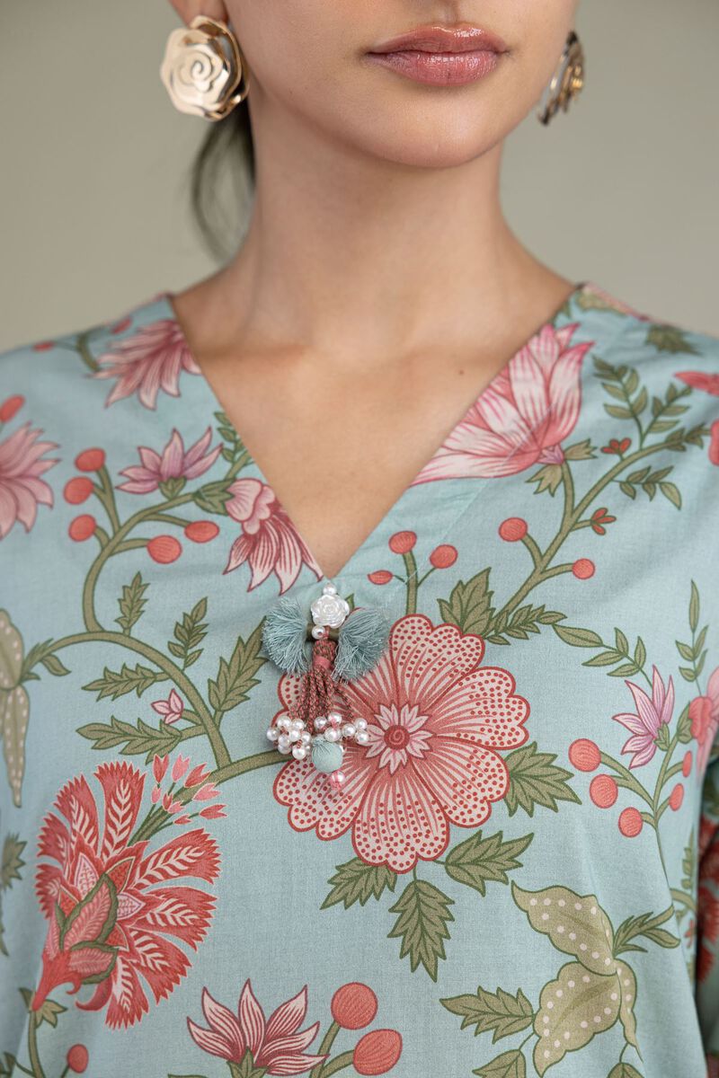 Printed | Cambric | Cambric Longline Kurta | USD 35.00