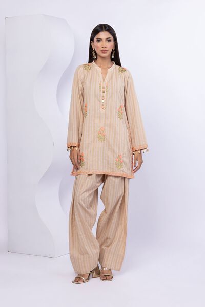 Embroidered | Lurex Stripes | Kurta | USD 20.00