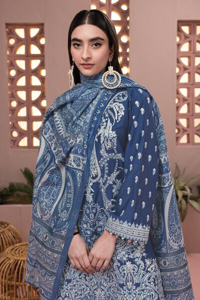 Dull Raw Silk | Embroidered | Tailored 3 Piece | USD 70.00