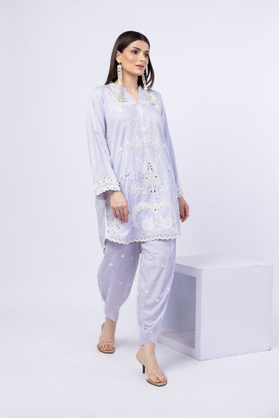 Embroidered | Crosshatch Raw Silk | Shalwar | USD 23.00
