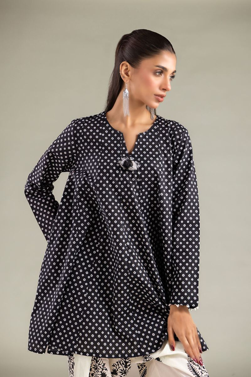 Printed | Cambric | Geometric V-Neck Kurta | USD 30.00