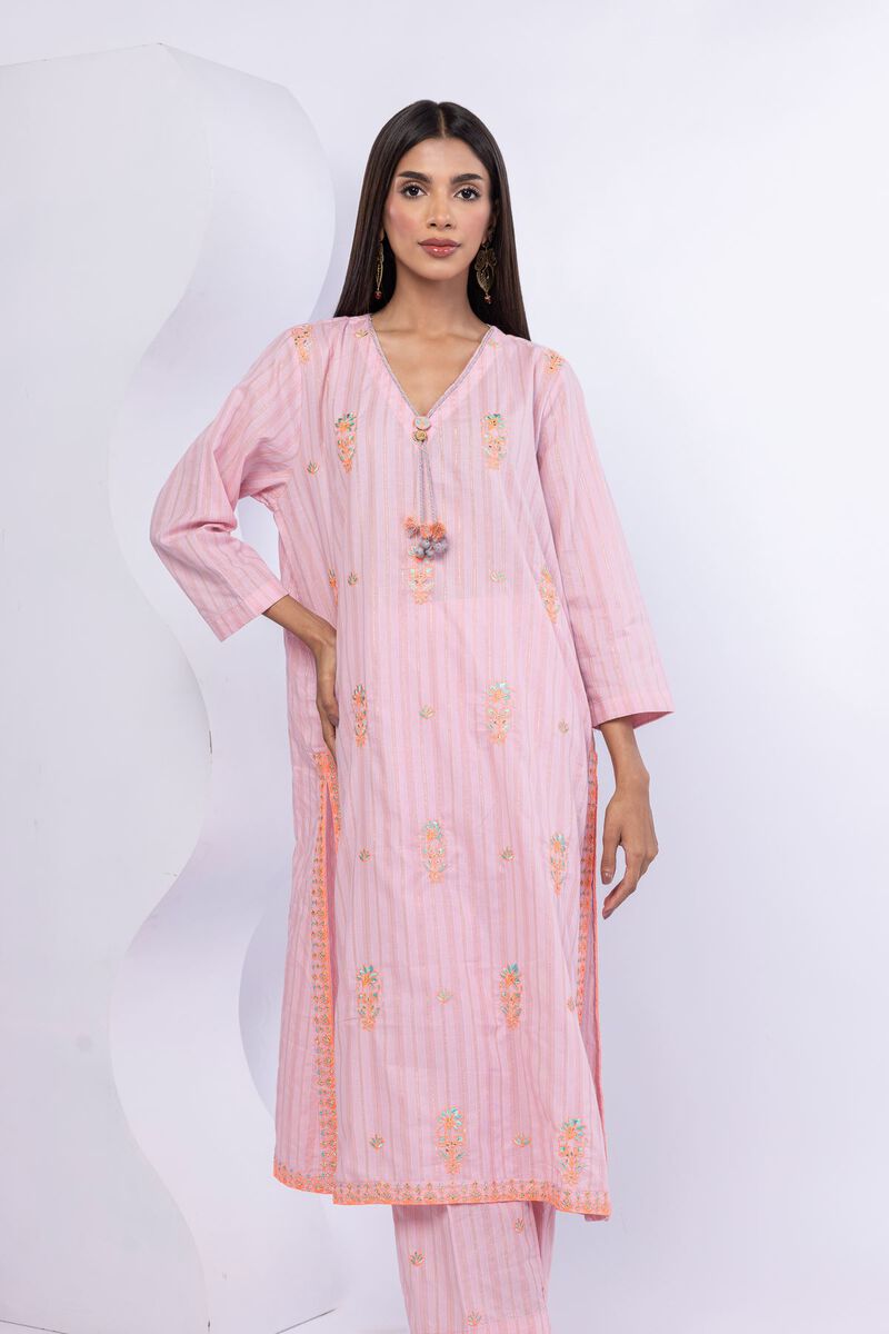 Embroidered | Lurex Stripes | Kurta | USD 20.00