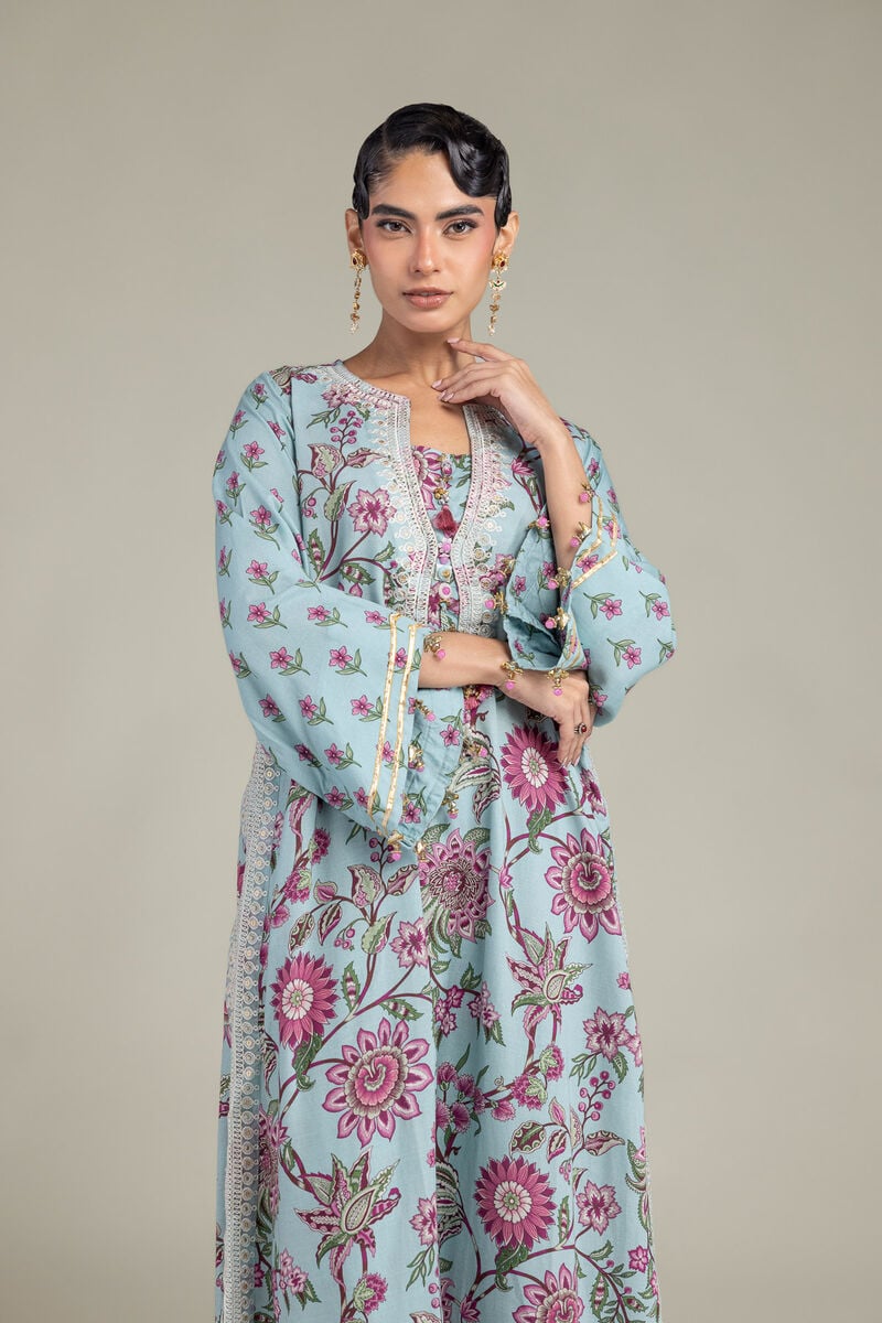 Embroidered | Raw Silk | Blue Silk Kurta | USD 65.00