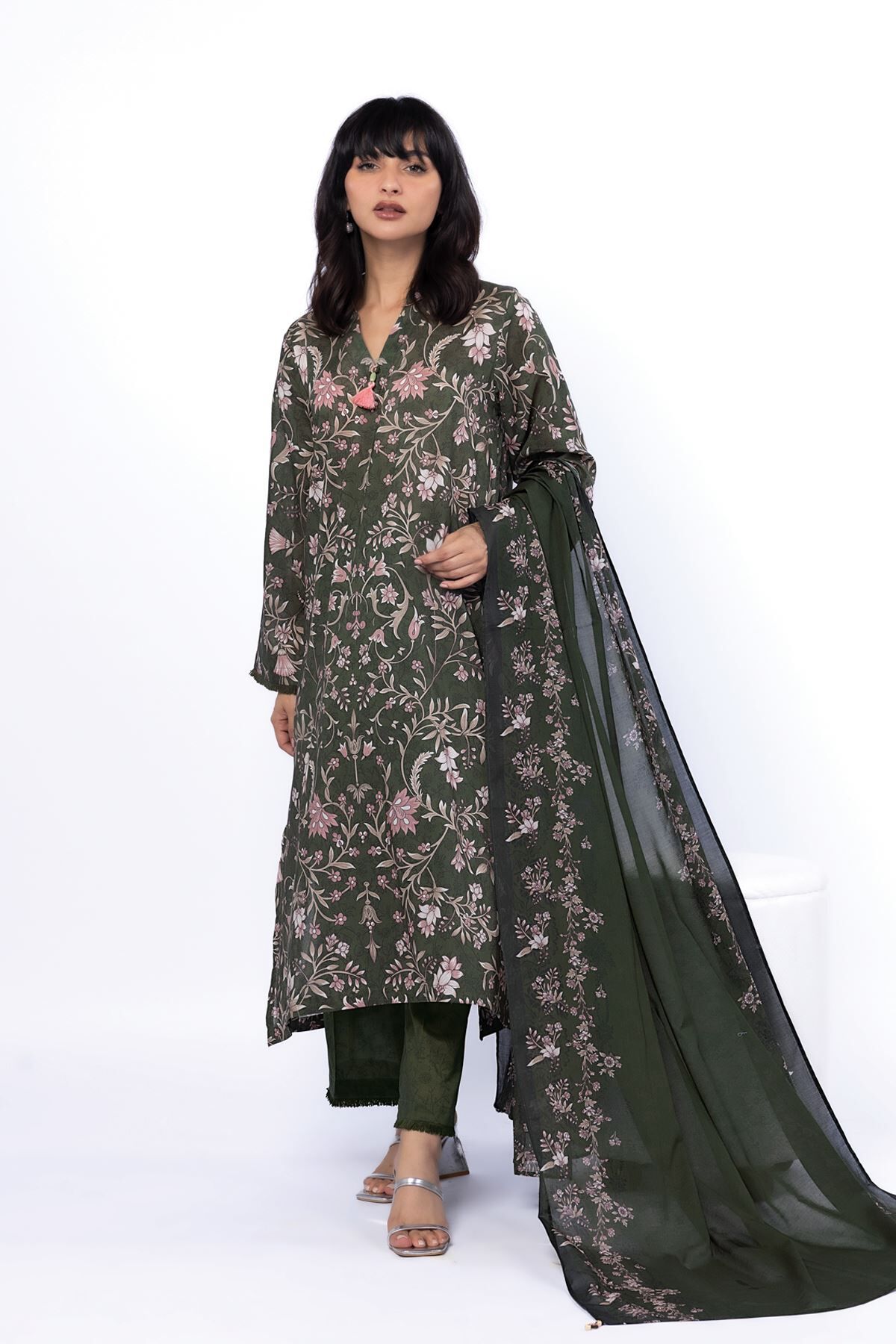 Buy Tailored 3 Piece | 0.0 N/A | SS2523AST-VG_MULTI | Khaadi