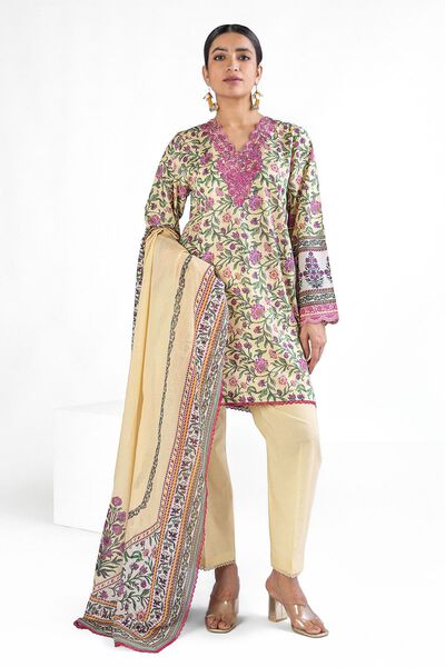 Embroidered | Lawn | Fabrics 3 Piece | USD 12.00