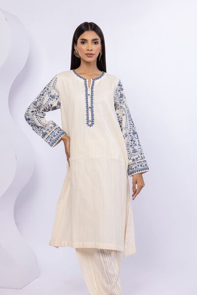 Embroidered | Leno | Kurta | USD 35.00