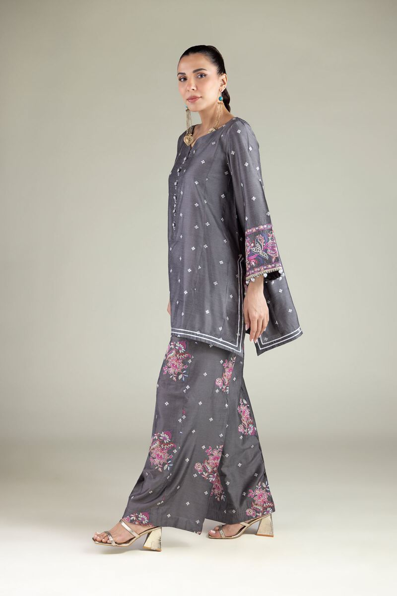 Embroidered | Raw Silk | Pants | USD 45.00