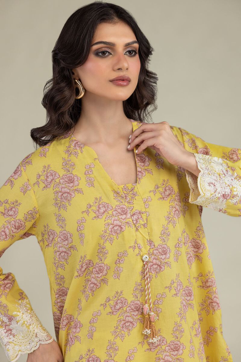 Embroidered | Lawn | Yellow Lawn Kurta | USD 40.00