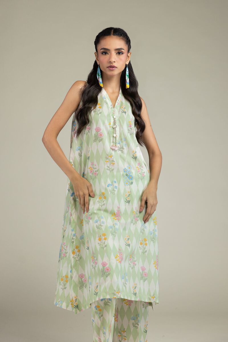 Printed | Cambric | Sleeveless Floral Kurta | USD 24.50