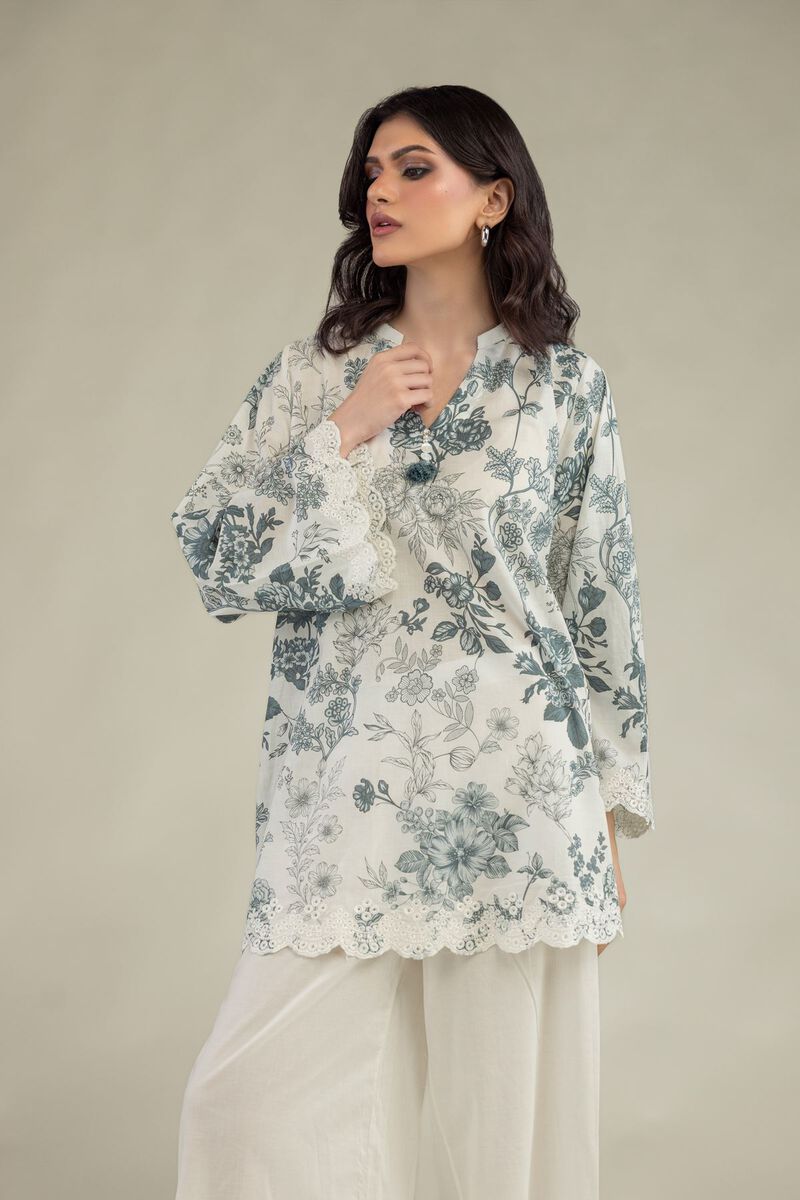 Embroidered | Lawn | Lawn V-Neck Kurta | USD 35.00