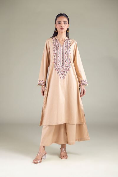 Embroidered | Cambric | Summer Relaxed Pants | USD 30.00