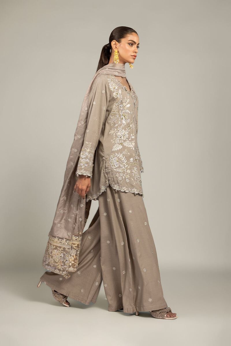 Raw Silk | Floral Tailored 3-Piece | USD 180.00