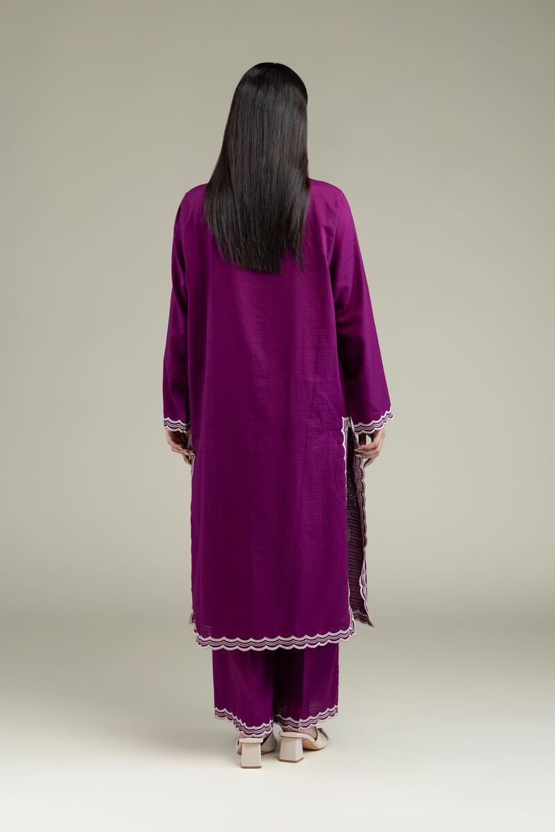 Embroidered | Cotton Dobby | Floral Longline Kurta | USD 45.00