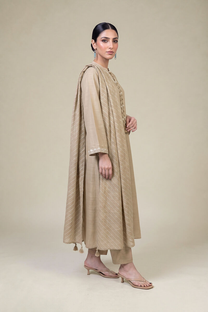 Embroidered | Light Khaddar | Beige Khaddar Dupatta | USD 35.00