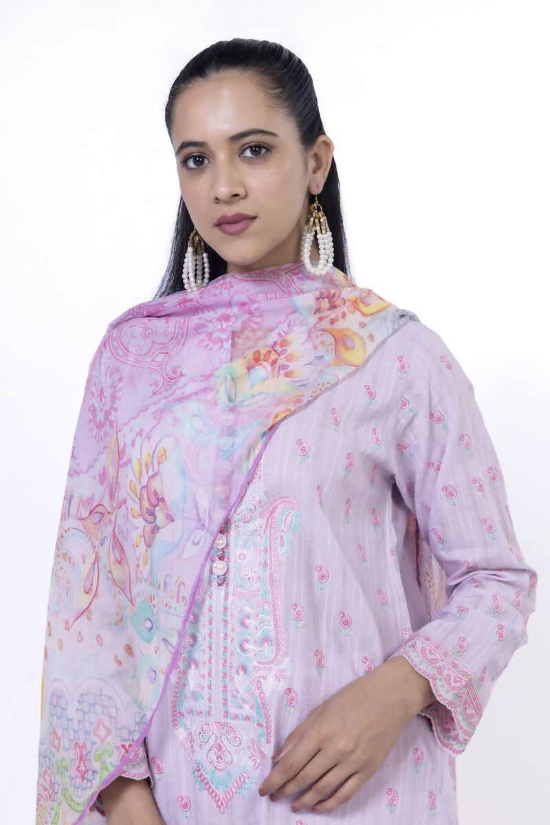 Embroidered | Textured Cotton | Tailored 3 Piece | USD 42.50