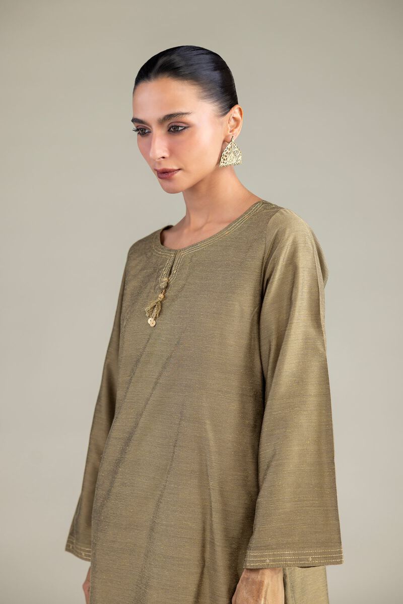 Dyed | Mesuri Silk | Short Solid Kurta | USD 35.00