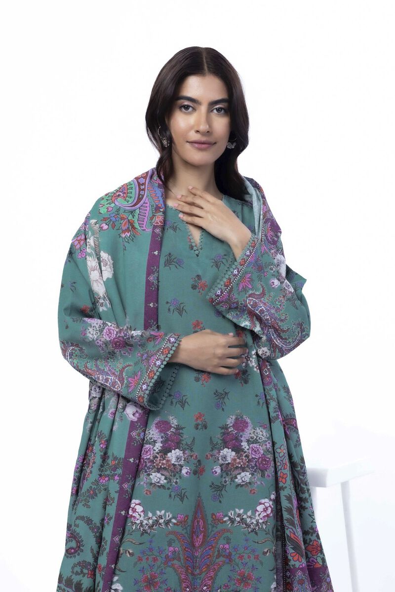 Printed | Karandi | Tailored 3 Piece | USD 50.00