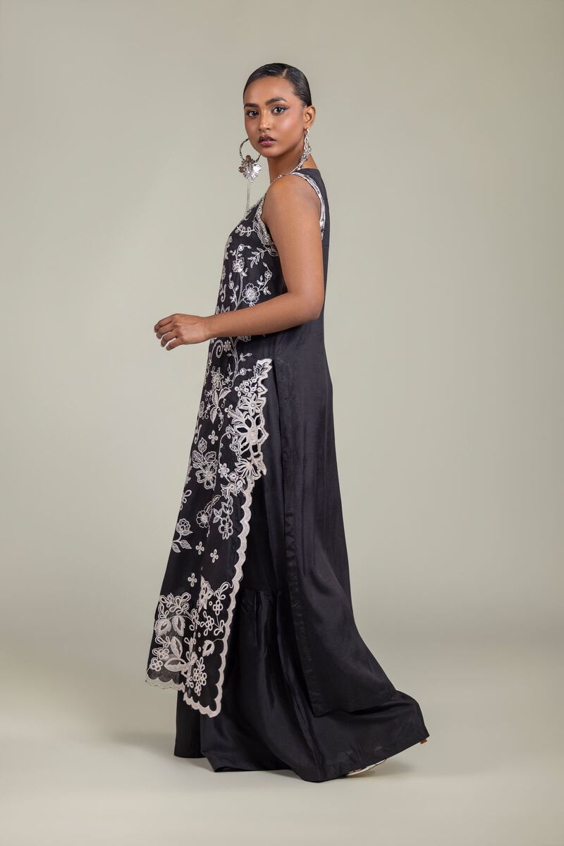 Raw Silk | Black Co-ord Set | USD 125.00