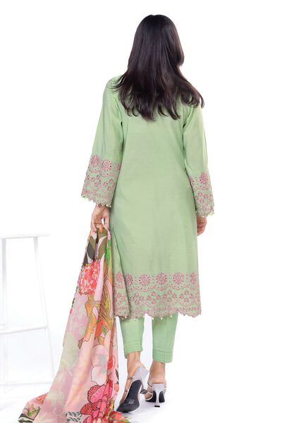 Embroidered | Dull Raw Silk | Fabrics 3 Piece | USD 35.00
