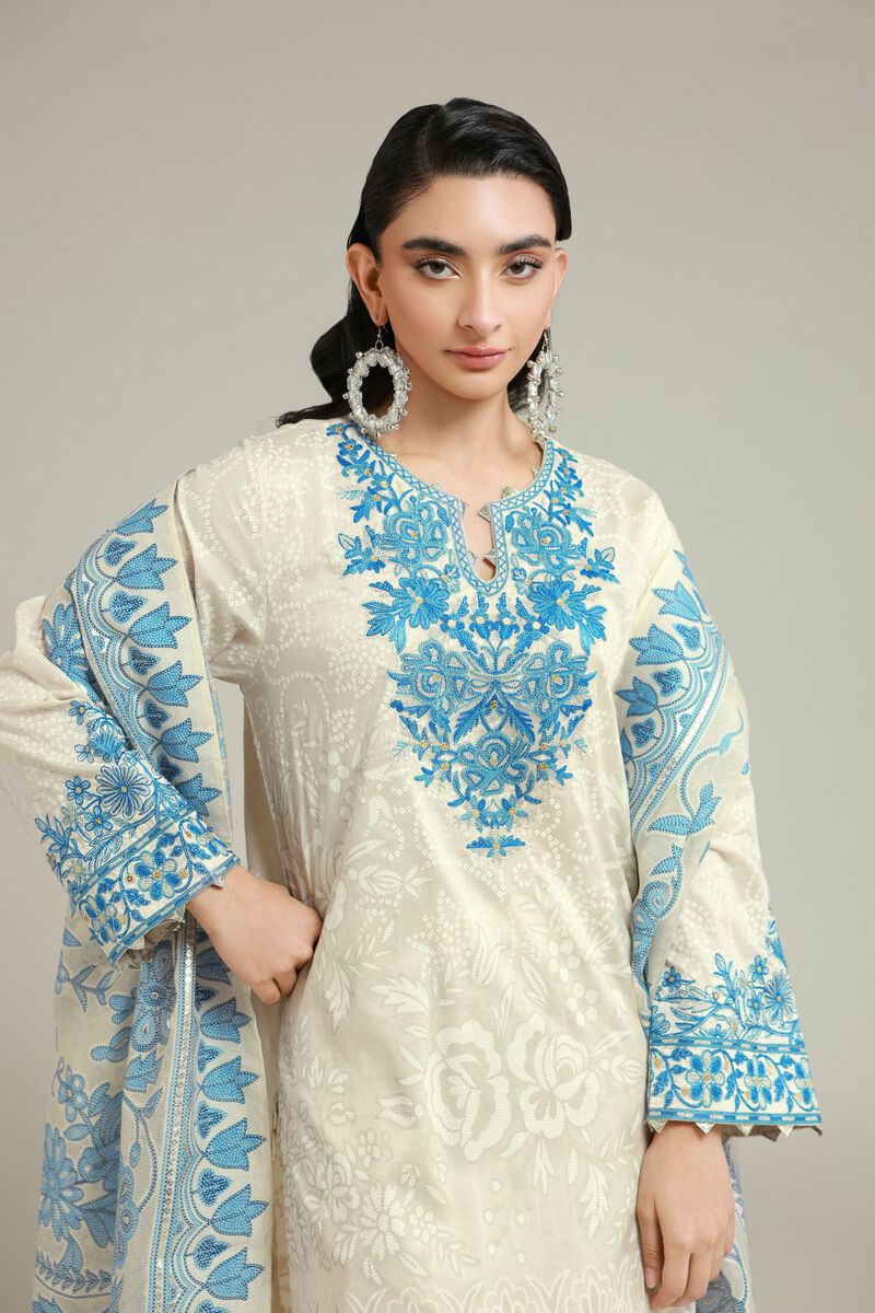 Embroidered | Cambric | Tailored 3-Piece Set | USD 85.00