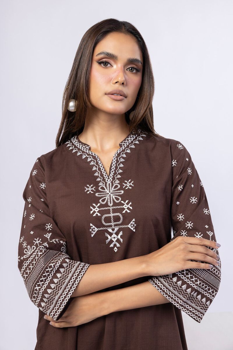 Embroidered | Crosshatch Poplin | Kurta | null