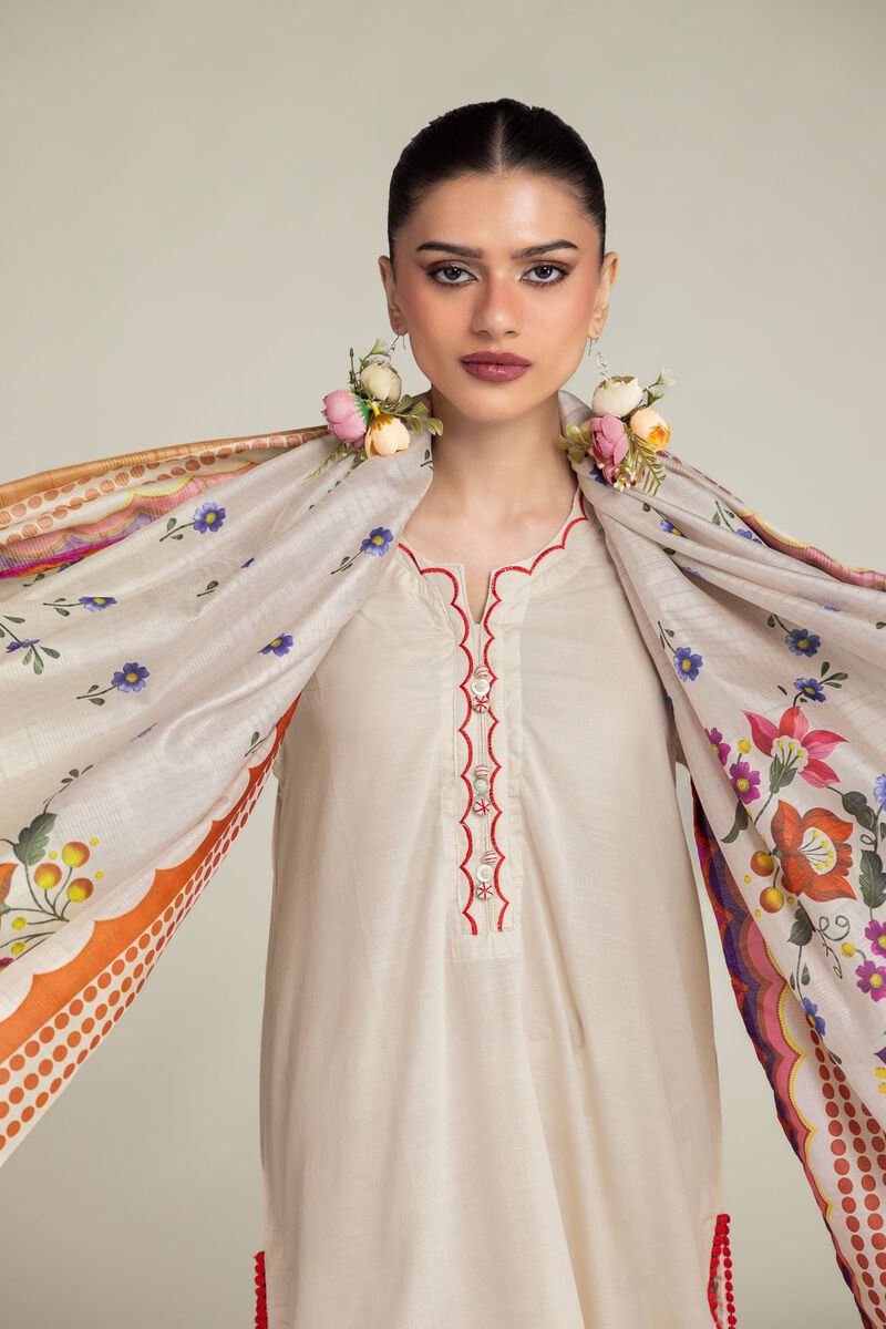 Embroidered | Polyester Silk | Floral Silk Dupatta | USD 30.00